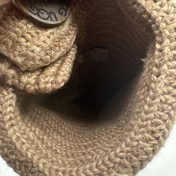 UGG Classic Knit Cardy MId Calf to Tall Boots Gray Style 5819 Size 5 Tan Camel - Picture 13 of 14